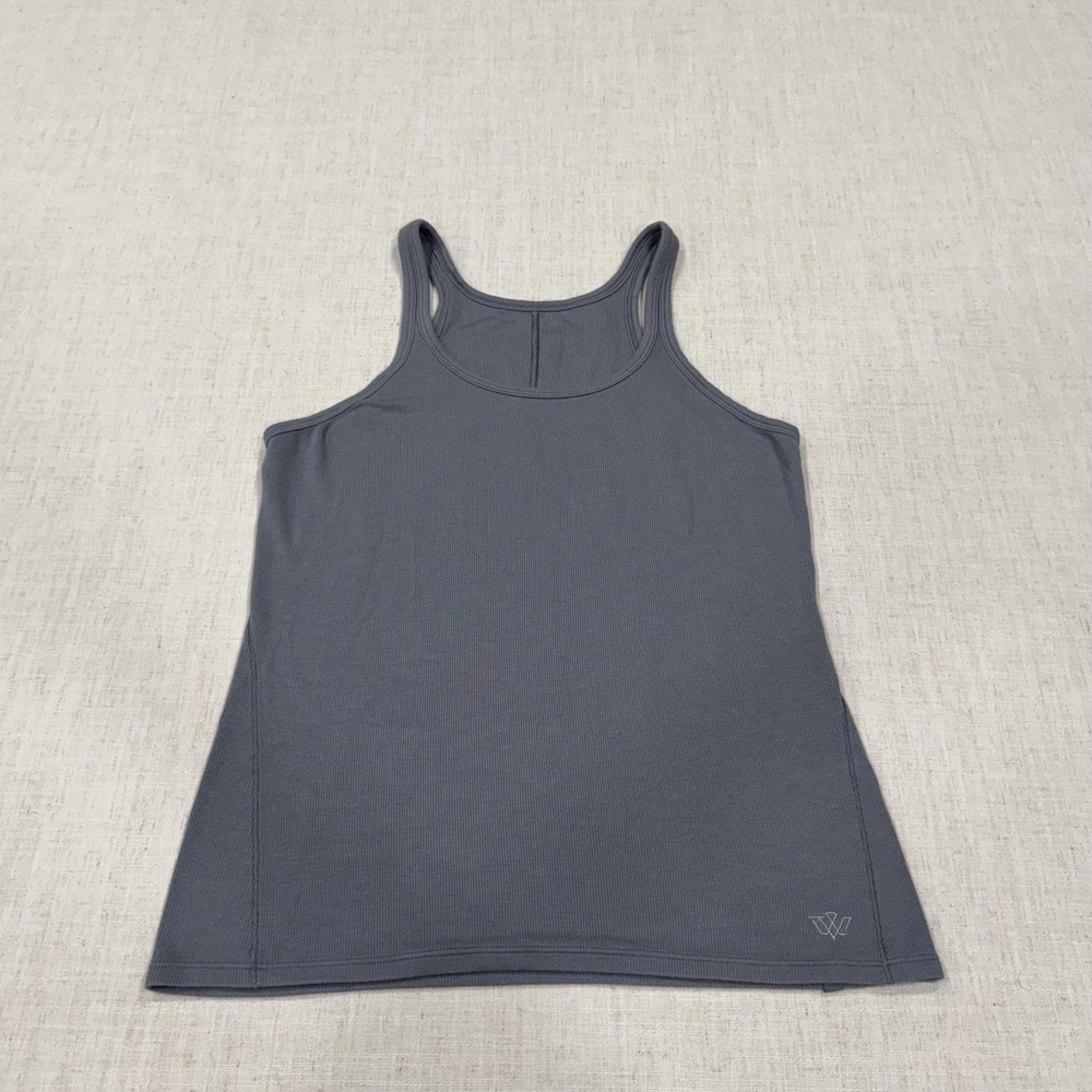 Lululemon Tank Top Womens Small Gray Ribbed Scoop Neck Yoga Gym Athletic